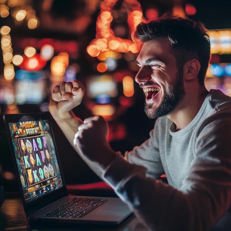 Pengguna meninjau navigasi platform digital